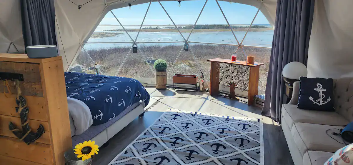 PEBs by the sea - Nova Scotia glamping domes.