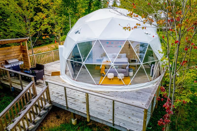Nova Scotia glamping domes - Lake Pleasant domes.