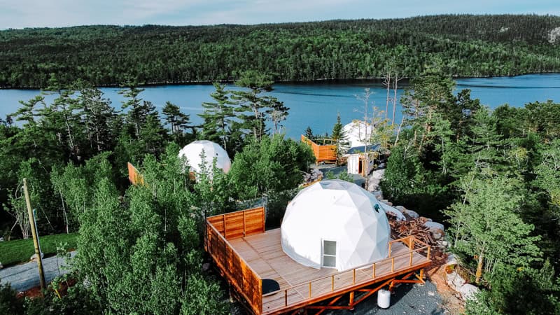 Nalu Retreat and Nordic Spa - glamping domes in Nova Scotia