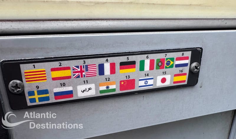 Hop on hop off bus tours - languages available for the audio guide on the Barcelona tour.