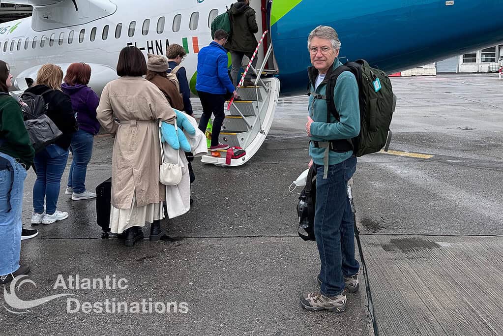 Author wearing his Osprey Farpoint 40 - one of our best backpacks for air travel