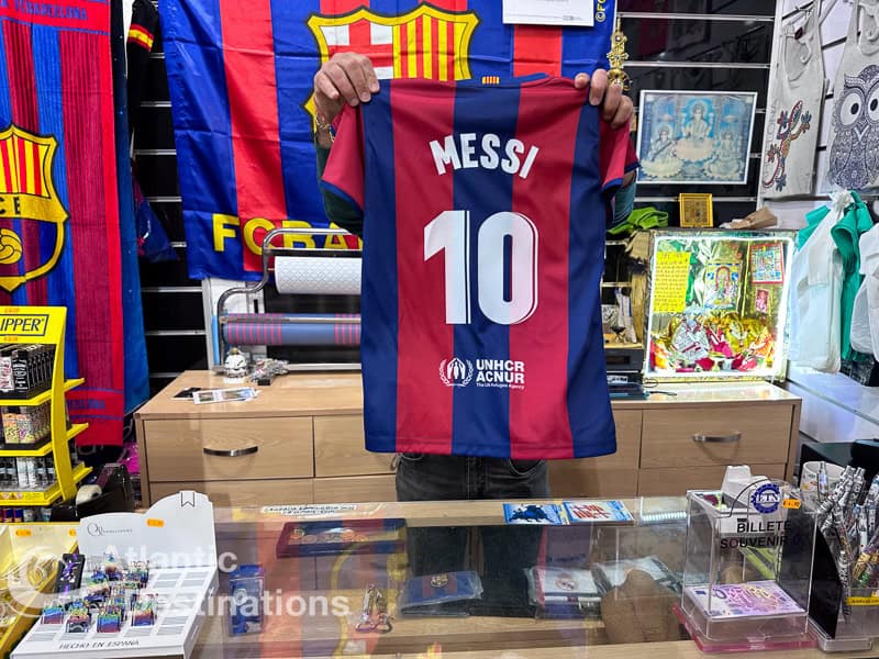 3 days in Barcelona has to include souvenirs for the kiddies, like this Lionel Messi shirt!