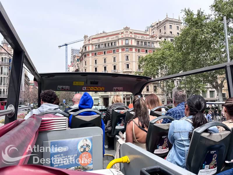 Use the hop-on hop-off bus tour to start your 3 days in Barcelona.