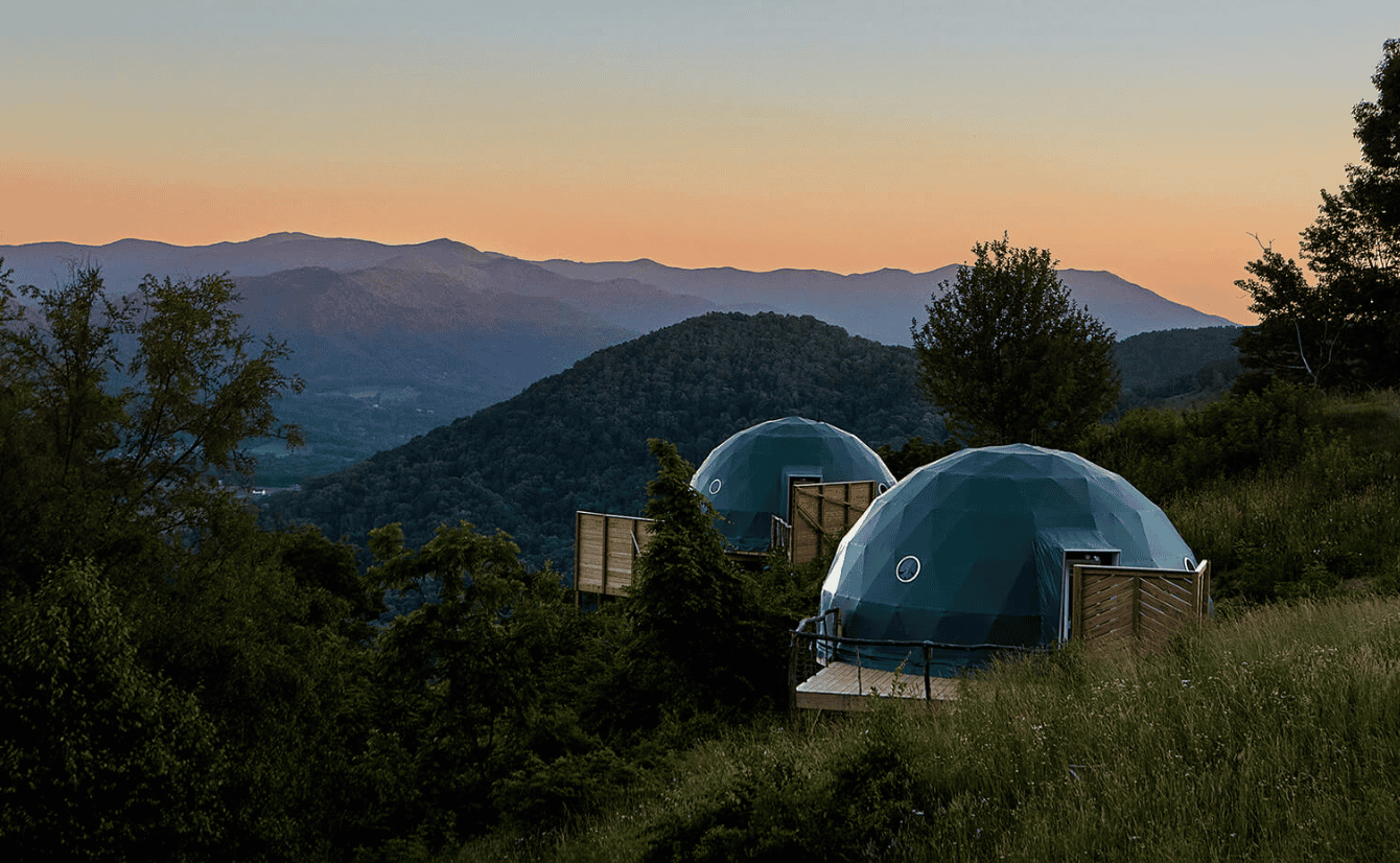 Glamping domes North Carolina travelers love - top pick: The Glamping Collective