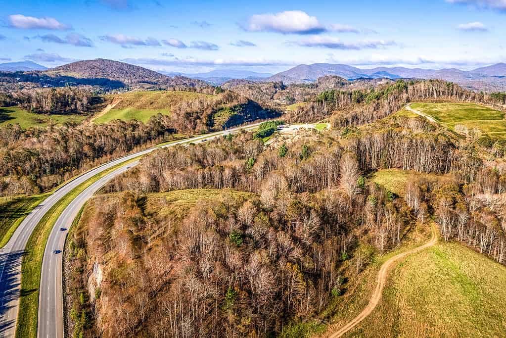 Western North Carolina travel guide - aerial of High Country