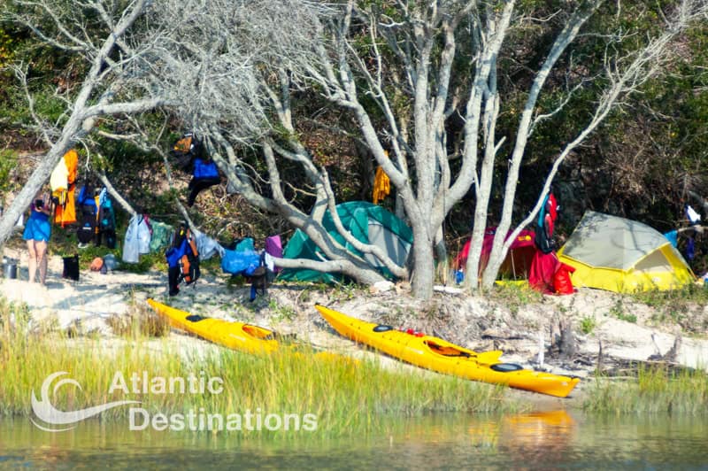 Crystal Coast ecotours - paddling off the Crystal Coast near Bear Island