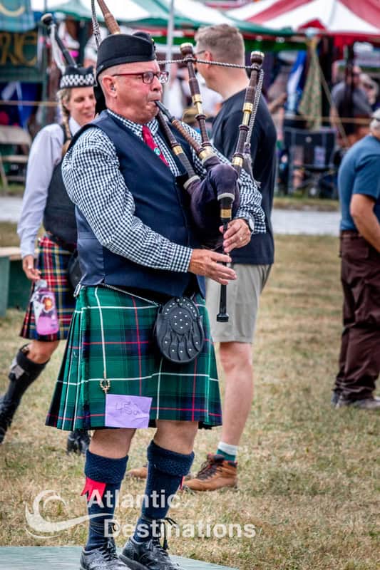 Grandfather Mountain Highland Games - a piper in competition