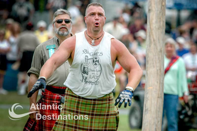 Grandfather Mountain Highland Games - competition - tossing the caber