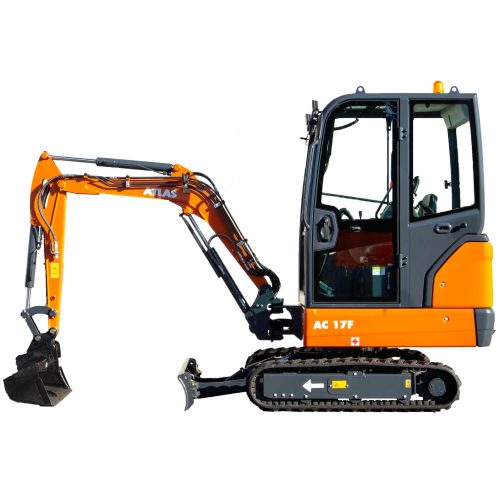 Atlas AC 17F gumihevederes mini forgókotró 3 év / 3000 óra garanciával