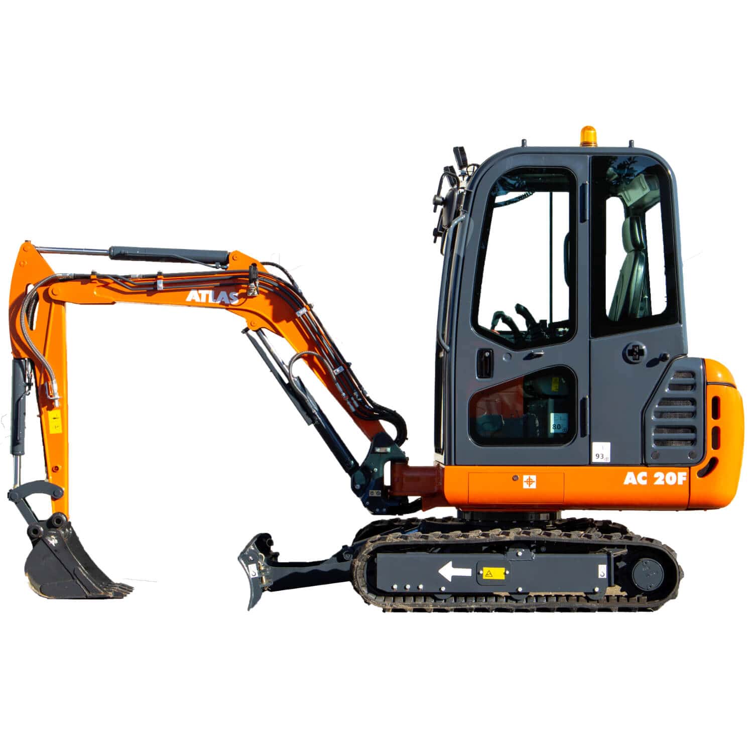 Atlas AC 20 F gumihevederes mini forgókotró 3 év / 3000 óra garanciával