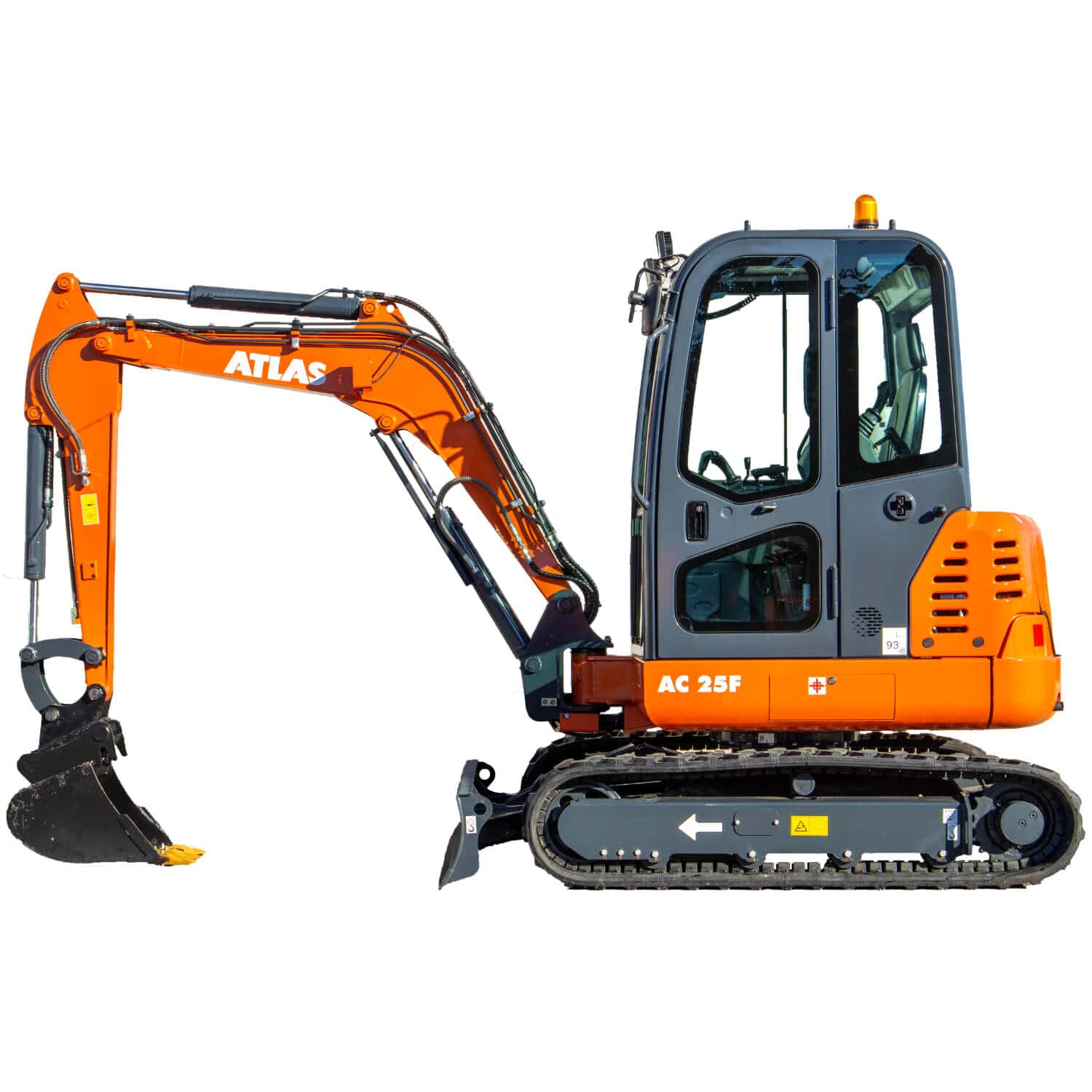 Atlas AC 25 F gumihevederes midi forgókotró 3 év / 3000 óra garanciával