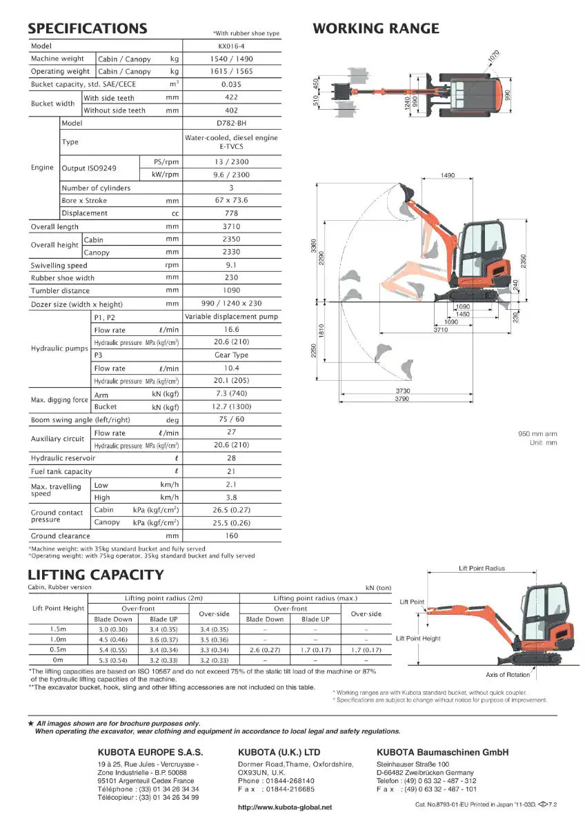 Kubota KX 016-4 gumihevederes forgókotrógép ELADVA/ SOLD!! - Image 8