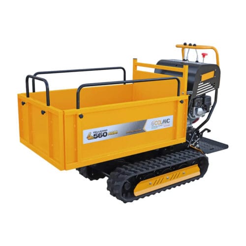 Pellicano 560 Pro GX 200 lánctalpas mini dömper mezőgazdasági felépítménnyel és nyitható rakodófallal
