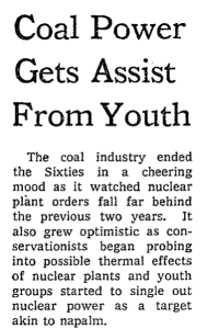 Coal Power Gets Assist From Youth