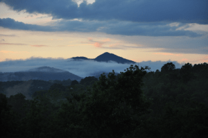 Mountains above clouds