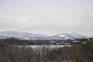 Snow covered mountains