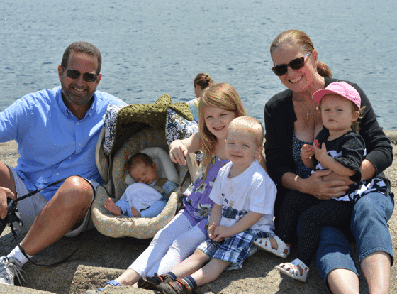 Family photo in May 2015.  Number 5 not yet in picture.