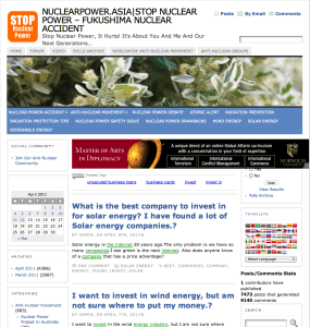 StopNuclearMarketWindSolar Anti-nuclear site pimping for wind and solar