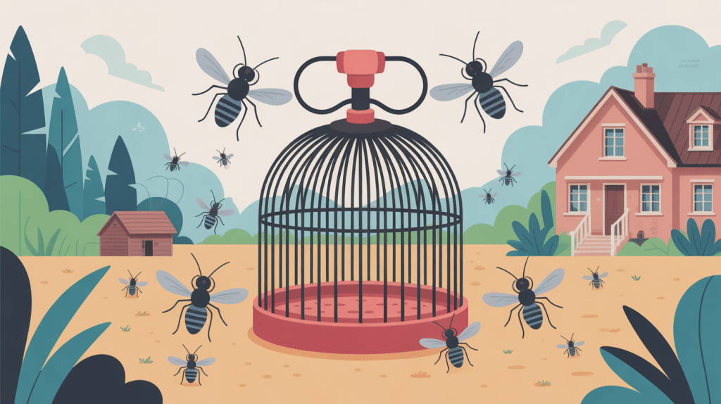 alexandre reant piege a moustique illustration moderne