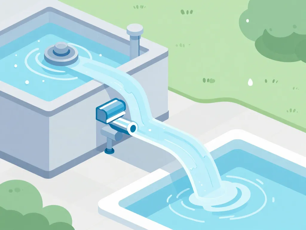 Schéma filtration eau de pluie pour piscine