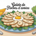 illustration galette de flocons d avoine sur assiette