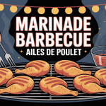 ailes de poulet marinade barbecue grillées sur barbecue