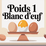 poids 1 blanc d oeuf sur balance cuisine