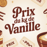 balance illustrant le prix du kg de vanille