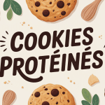 illustration cookies proteiné et ingrédients sains