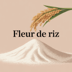fleur de riz poudre fine blanche sur fond doux