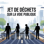 illustration urbaine ne pas jeter sur la voie public
