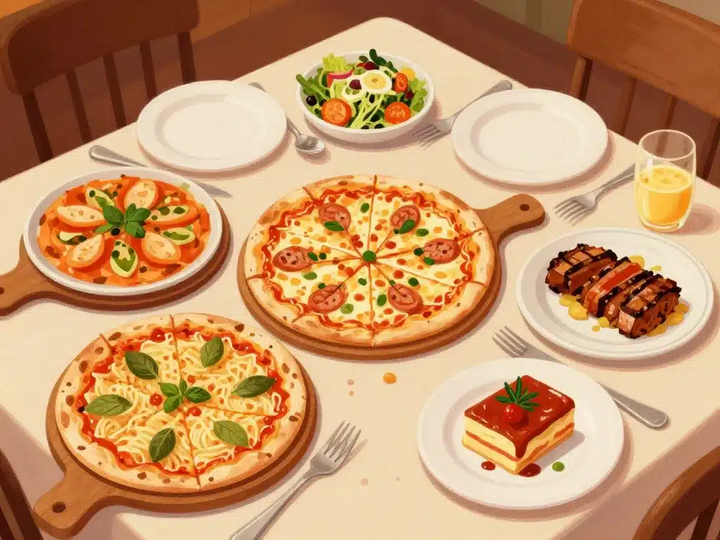 panorama menu de la strada belfort vue d ensemble plats