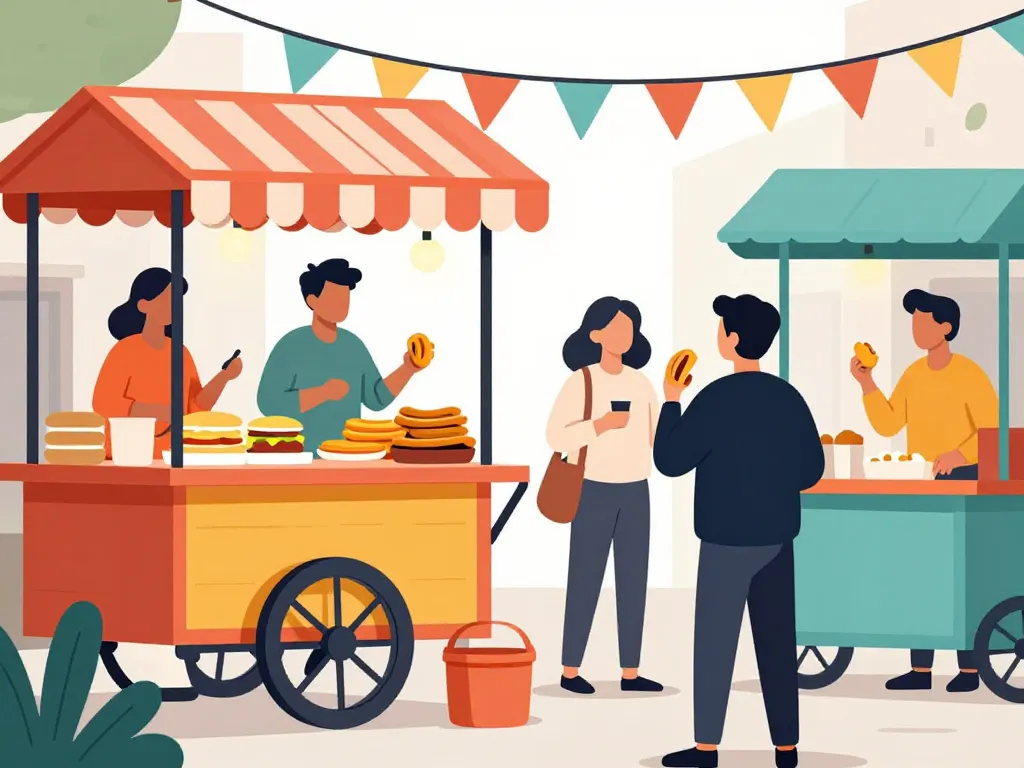 scène urbaine street food plat chilien