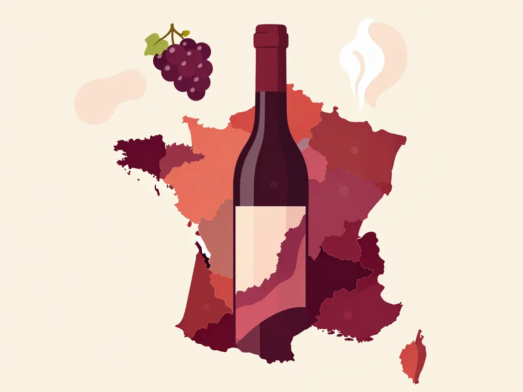 Carte des régions françaises vins, quel vin avec un pot au feu