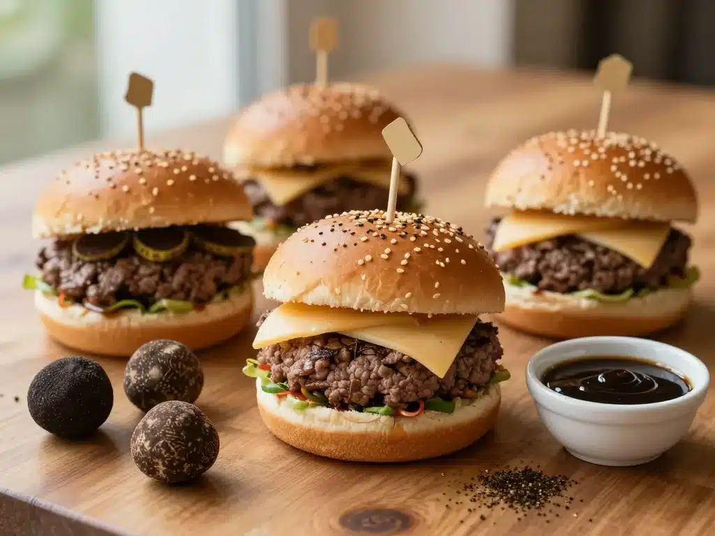 ingrédients frais truffle burger maison