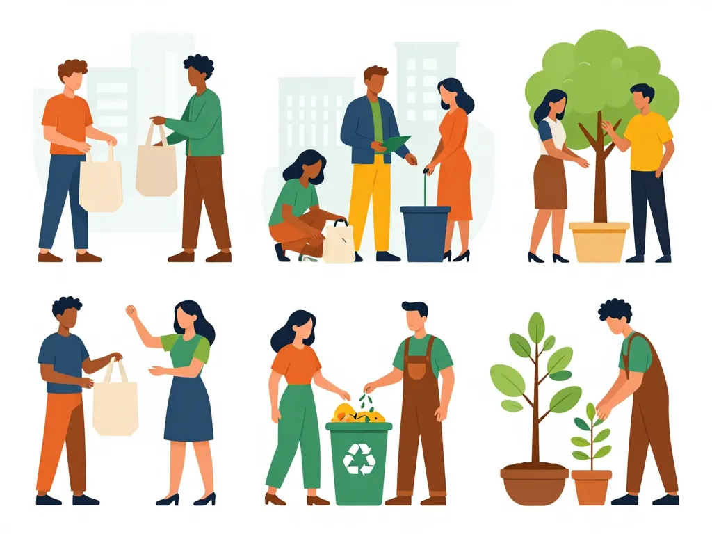 Scène d’actions zero waste france par citoyens et communautés