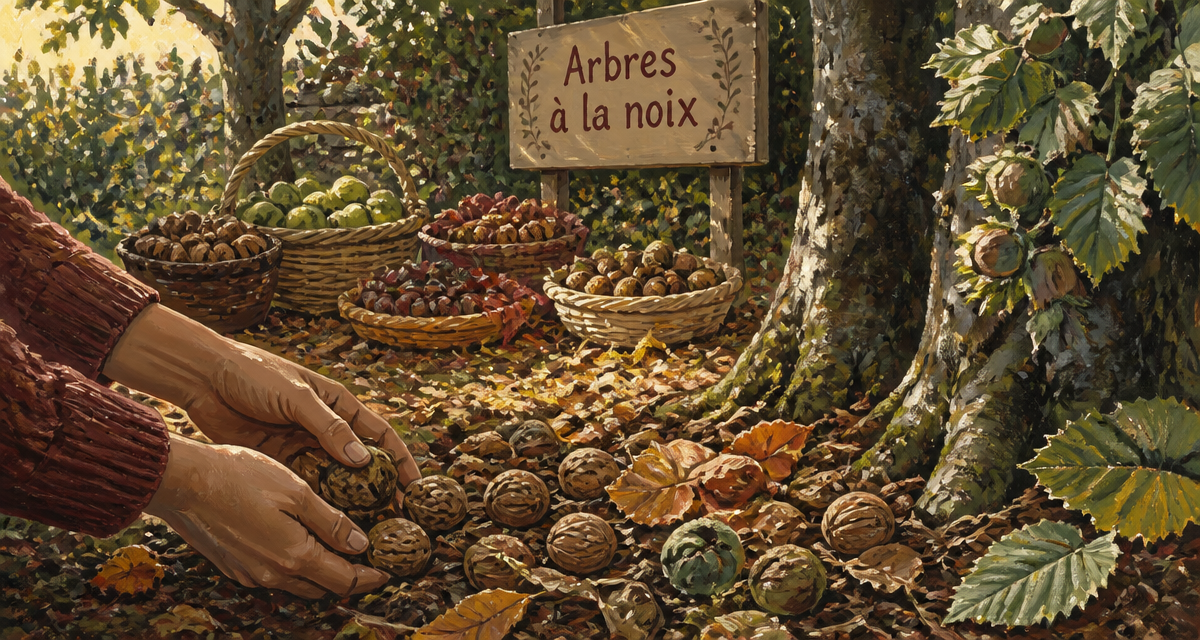 arbres a la noix recole jardin automne