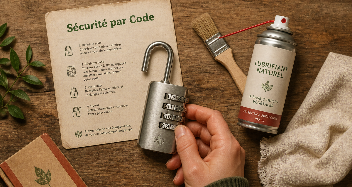 code cadenas 4 chiffres entretien sur plan de travail