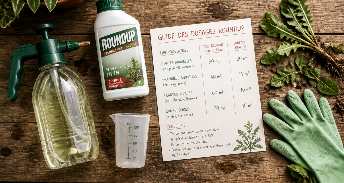 Dosage Roundup matériel de préparation
