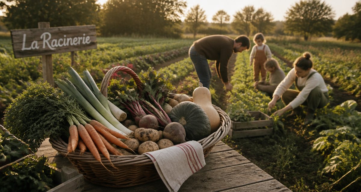 légumes frais panier champ la racinerie