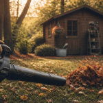meilleur souffleur sur batterie utilisé dans un jardin