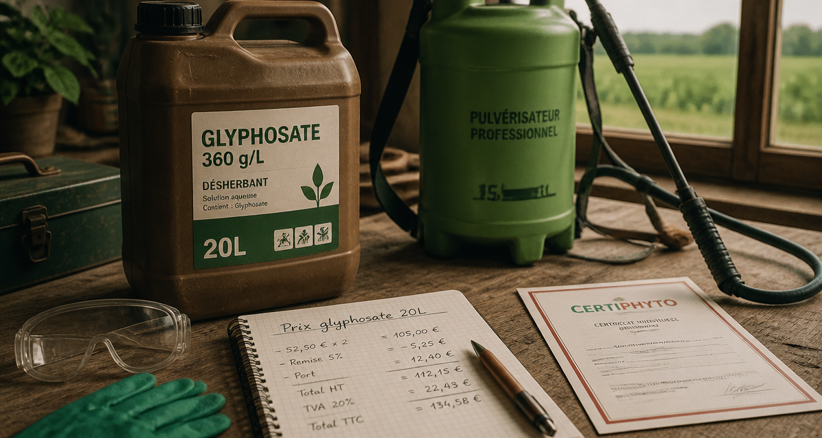 prix glyphosate 20 litres bidon pulvérisateur bureau