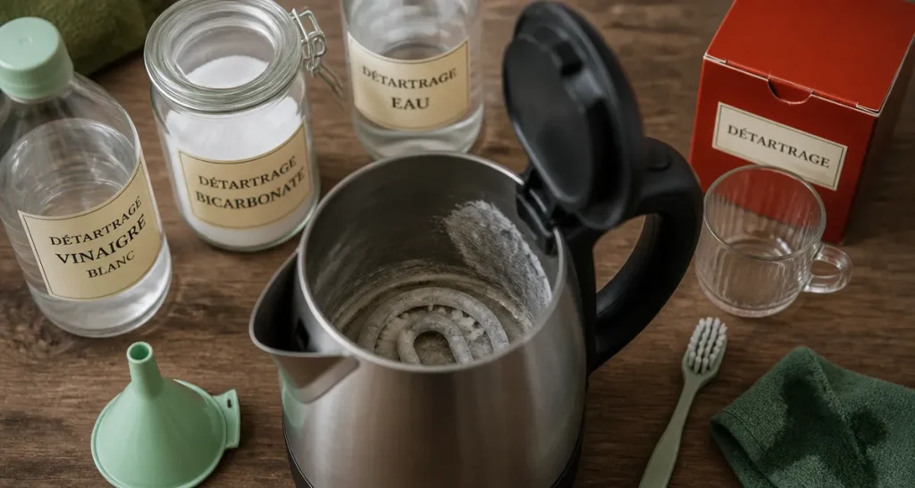 Comment nettoyer une bouilloire : vinaigre et bicarbonate contre le calcaire, en 30 minutes