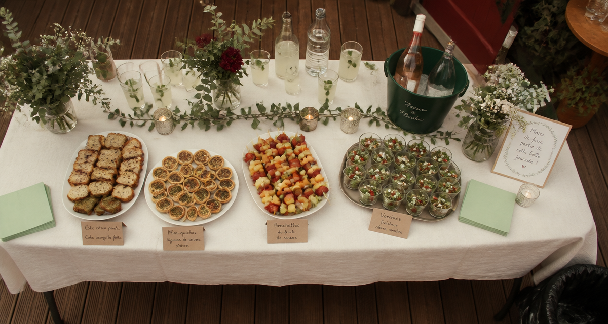 fête des voisins quoi apporter table buffet partagé