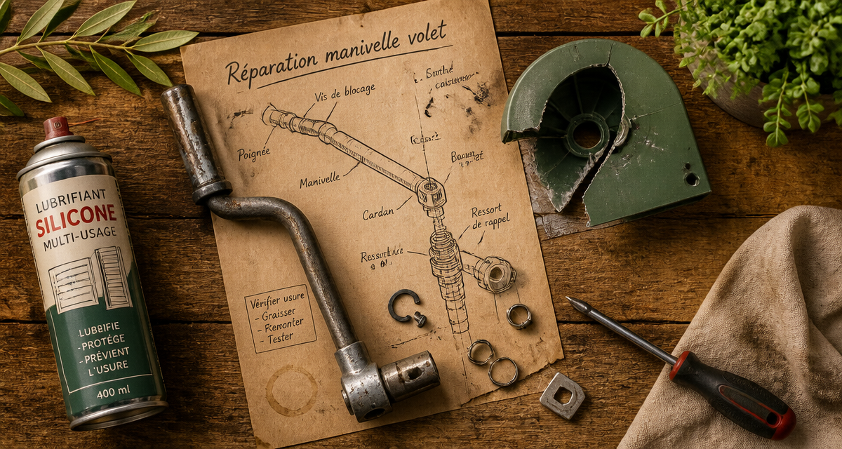 volet roulant manuel manivelle réparation outils