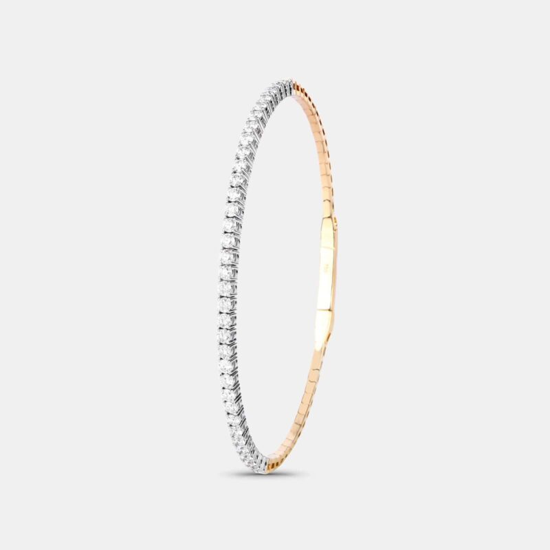 Half Eternity Flexi Tennis Bangle - Image 2