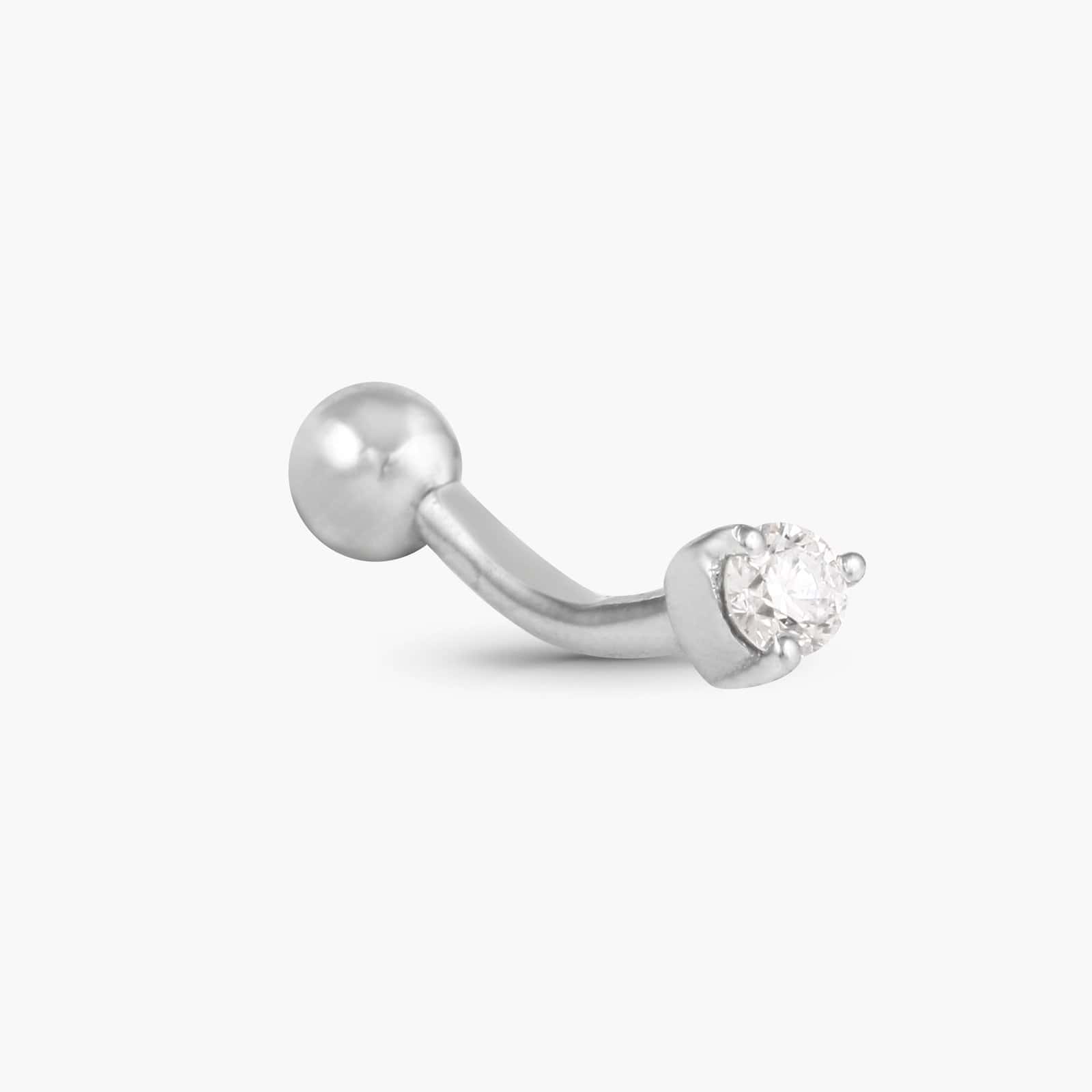 Round Brilliant Rook Barbell - Image 1