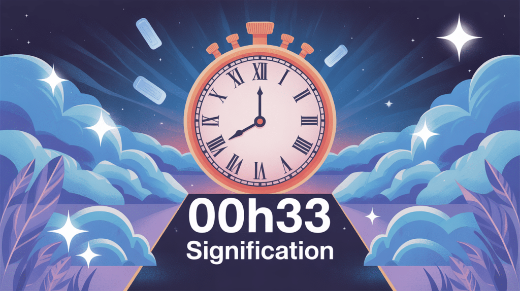 Illustration 00h33 signification ambiance spirituelle horloge nuit