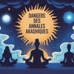 Annales akashiques danger illustration bibliothèque énergie