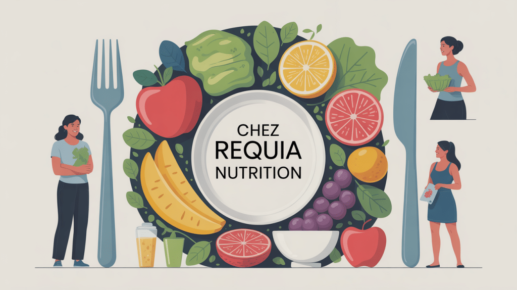 Illustration concept chez requia nutrition bienveillance nutrition